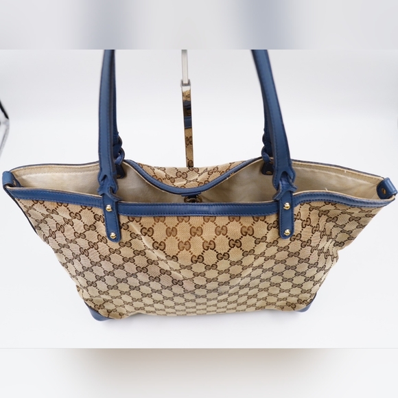 AZ26❤️ Gucci GG Monogram Canvas Craft Tote Bag - Picture 13 of 14